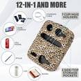 thumbnail image 6 of Couch Cup Holder Tray & Tablet Pillow Stand - Bed, Couch Caddy, Sofa - Holds Drinks, Snacks, Remotes, Phones, Tablet | Bed Cup Holder (Leopard), 6 of 9