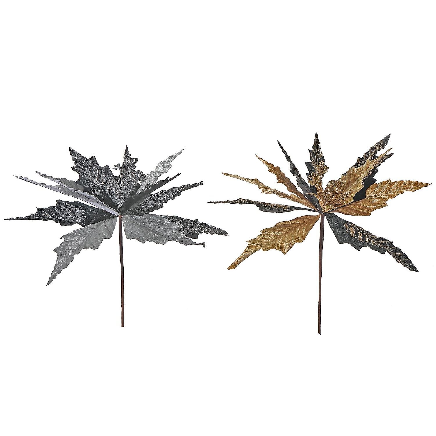 Spray Poinsettia Veineux - Lot De 6