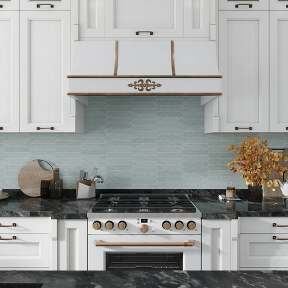 Festa 1.7 in. x 9.6 in. Matte Green Ceramic Picket Wall and Floor Tile (2.37 sq. ft./case) (23-pack)