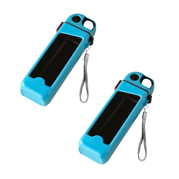 2Pack Portable Flat Water Bottle Leak Proof Square Water Cup Summer Straw Sports Water Bottle Suitable For Outdoor Activities And Travel Glass&Bottle Home Decor