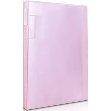 

40-Pocket Bound Plastic Presentation Book Presentation Portfolio with Clear Sleeves 80-Page Capacity for 8.5 x 11-Inch Inserts Sheet Protector for Artwork Sketches and Cookbook. (Red)