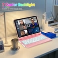 thumbnail image 3 of Funda con teclado FUWANG Touch para iPad Air 11/Air de 10,9 pulgadas, color rosa, 3 of 9