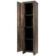 thumbnail image 2 of Canddidliike Linen Tower Bathroom Storage Cabinet Tall Slim Side Organizer with Shelf-Walnut, Bathroom Floor Cabinet for Entryway Storage, Home Office Furniture, 2 of 9
