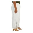 thumbnail image 3 of CALVIN KLEIN Womens White Pocketed Zippered Hook And Bar Closure Pleated Wear To Work Straight leg Pants Plus 20W, 3 of 5