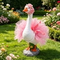 thumbnail image 2 of AuroraX Princess Porch Goose Clothes Set 23" 17 19 inch Chiffon Skirt Porch Goose Outfit Sets Happy Birthday Front Porch Goose Clothes Lawn Garden Decor, 2 of 9