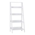 thumbnail image 2 of Walker Edison 4-Shelf Wood Leaning Ladder Bookcase, White, 2 of 12