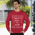 thumbnail image 3 of Funny Christmas Sweatshirt, Most Likely To Gossip Xmas Sweater, Gossipy Holiday Sweatshirt, 3 of 5