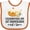 White and Orange, variant on Inktastic 1st Hanukkah Childs Dreidel Boys or Girls Baby Bib