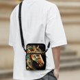 thumbnail image 3 of Chririnla Cross Body Bags Abstract Art Horse, 2 Zippers Crossbody Purse for Travel, Elastic Polyester with Compartments Cell Phone Messenger Bag, 3 of 7