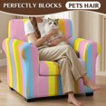 thumbnail image 4 of Chririnla 2 Piece Chair Covers Armchair Slipcovers for Living Room, Pastel Vertical Stripe High Stretch Chair Sofa Cover with Individual Cushion Cover Washable Furniture Cover for Pet and Home Decor, 4 of 8