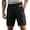Black@GC@, variant on CONZONE Mens Cargo Shorts Elastic Waist Drawstring Summer Shorts for Men Solid Color Lightweight Loose Fit Outdoor Shorts With Pockets