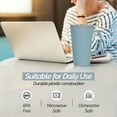 thumbnail image 6 of Copco Cone 16oz Insulated Travel Mug with Handle, Double Wall, Slide-Closure Lid, BPA-Free, Microwave & Dishwasher Safe, Reusable Plastic Travel Coffee Tumbler - Portable Coffee Cup (Light Blue), 6 of 7
