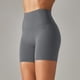 thumbnail image 5 of Pantalones Cortos De Yoga Pantalones cortos informales para mujer, cintura alta elástica, levantamiento de cadera para deportes de gimnasio (S gris oscuro), 5 of 8