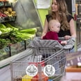 thumbnail image 3 of Boppy Funda compacta para carrito de compras, con tratamiento antibacteriano, gris jaspeado con bolsa de almacenamiento, tela elástica fácil de poner para carritos de compras individuales y anchos y c, 3 of 5