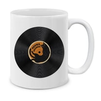 WIRESTER 11oz 325ml Ceramic Tea Cup Coffee Mug With Handgrip For Gift, Birthday, Anniversary, Christmas - Black Cat Meows Records