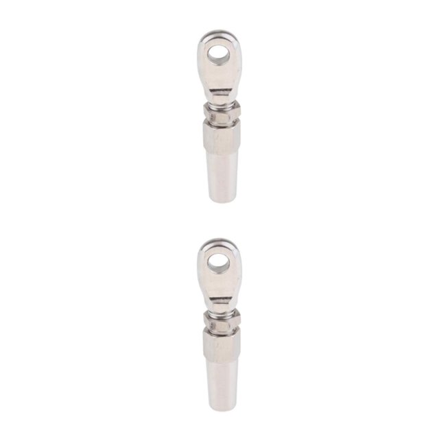 Scienceny Terminal de ojo Swageless de acero inoxidable de grado marino 316 para cuerda de alambre de 4 mm Tipo 1 2piezas