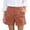 Orange, variant on CQONEPT Women's Linen Shorts with Pockets Button Loose Fit Summer Pull on Outdoor Hiking Solid Short Pants Coffee M