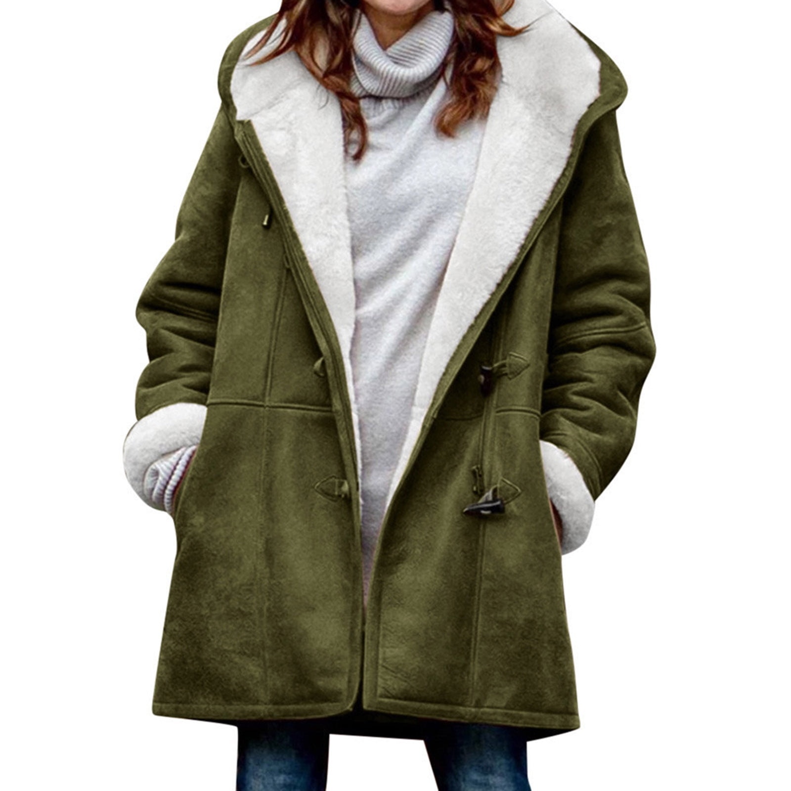 Women Parka Overcoat Long Jacket Outwear  Fashion Winter Warm Trench Coat