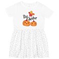 thumbnail image 3 of Inktastic Big Sister Pumpkins with Fall Leaves Girls Toddler Dress, 3 of 5