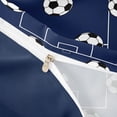 thumbnail image 4 of Erosebridal Ball Sport Games Twin Bedding,Football Soccer Court Duvet Cover Set For Kids Boys,Reversible Navy 2-Piece,No Comforter, 4 of 6