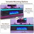 thumbnail image 2 of Blotout 80'' Fireplace TV Stand with 40'' Fireplace, Gloss Wall Mounted Fireplace Entertainment Center with Storage&Power Outlet, Modern LED Light Console for Wall-mounted TV Up to 90'', 2 of 10