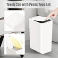 thumbnail image 4 of Bathroom Trash Can with Lid, 10 Liter/ 2.6 Gallon Slim Garbage Can, Small Trash Bin Waste Basket with Pop-Up Lid for Kitchen, Bedroom, Living Room, Office (Black), 4 of 7