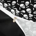 thumbnail image 5 of Homewish Happy Halloween Twin Duvet Cover, Gothic Skull Bone Twin Bedding, Black White, Black Reversible 2 Pieces, 1 Duvet Cover and 1 Pillowcase, 5 of 7