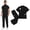 42108-Black, variant on Unisex Medical Scrubs Set Stand Collar Zipper Nursing Work Uniform with Pockets for Hospital