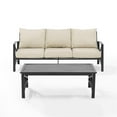 thumbnail image 4 of Afuera Living 2-Piece Metal/Polyester Outdoor Sofa Set in Oatmeal/Bronze, 4 of 17