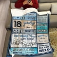 thumbnail image 3 of LHSHID 18 Year Old Boy Birthday Gift Super Soft and Warm Happy Birthday Blanket Digital Heartwarming Sentences Creative Design Ideal Gifts for 18th 60"x80", 3 of 6