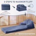 thumbnail image 7 of Pipleo 3-in-1 Folding Sofa Bed, Convertible Floor Lounger & Chair with Back Support, Portable Handle, Comfy Couch for Small Apartment Living Room Bedroom, 7 of 7