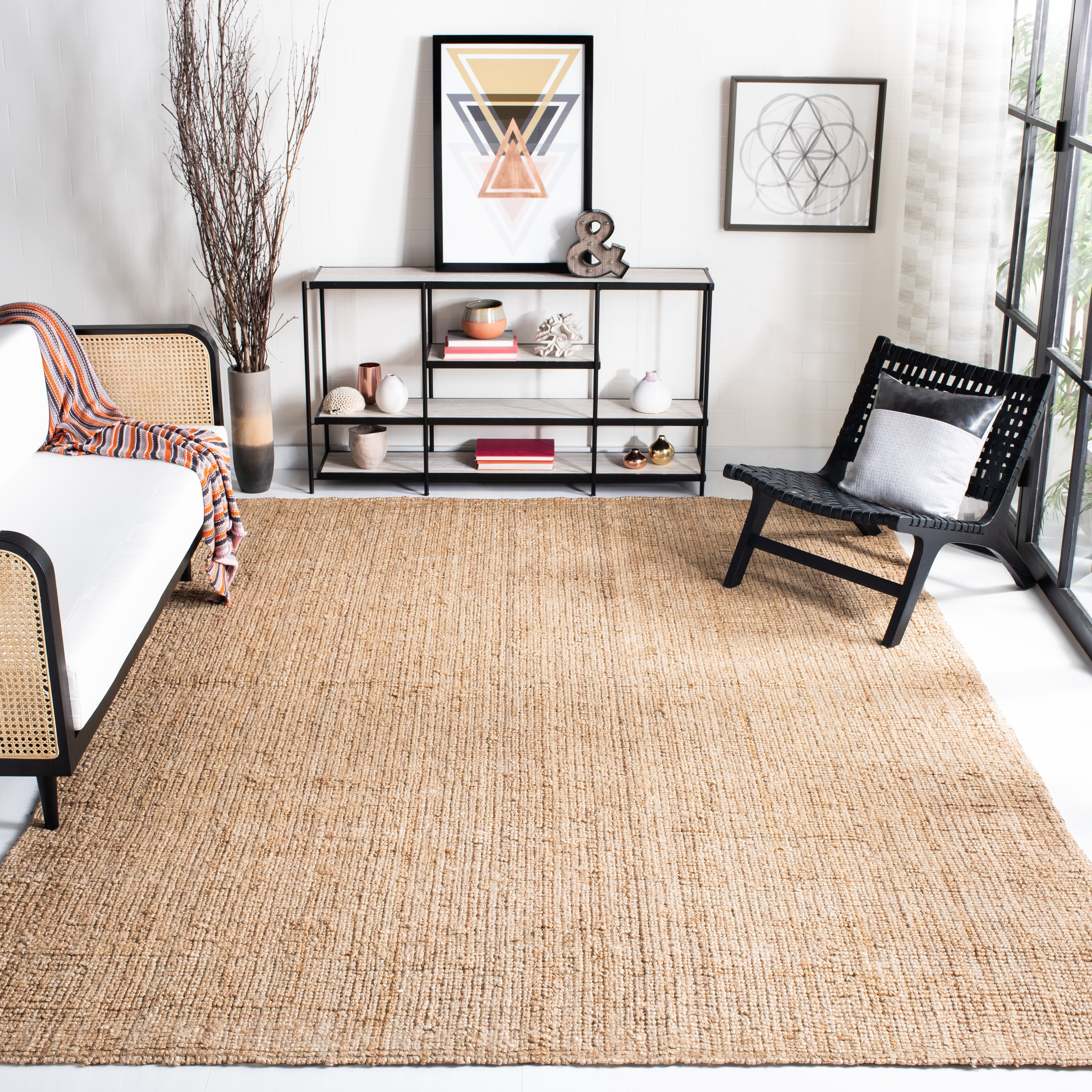 SAFAVIEH Natural Fiber Aliah Solid Area Rug, Beige, 11' x 15'