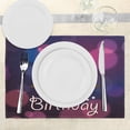 thumbnail image 3 of Ambesonne Birthday Place Mats Set of 4, Ceremony Theme Cake, Standard Size, Blue Pink White, 3 of 6
