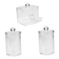 thumbnail image 4 of MLINS Transparent Storage Boxes for Cotton Swabs Makeup Balls and Small Items with Protective Lids 3pcs, 4 of 8