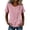 Pink, variant on Avtoify Women Round Neck Linen Button Top Summer Top for Women Dressy Casual Short Sleeve Asymmetrical Blouse