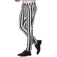 thumbnail image 5 of INSPIRE CHIC Men's Striped Pants Skinny Fit Color Block Dress Trousers 30 Black White, 5 of 7