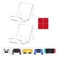 thumbnail image 4 of pitrice 2 Pieces Headphone Rack Acrylic Material Save Space Controller Stand Easy to Install Professional Light Weight Headsets Stand Transparent, 4 of 8