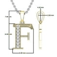 thumbnail image 4 of Dazzlingrock Collection 0.10 Carat (ctw) Round White Diamond Fancy Letter 'F' Initial Pendant 1/10 CT, 10K Yellow Gold, 4 of 6