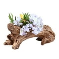 thumbnail image 1 of Macetero Suculento, Agujero De Drenaje Inferior, Macetero Artificial De Resina De Madera Flotante, Multifuncional, Natural, Realista, Decorativo Para Jardín, 1 of 7