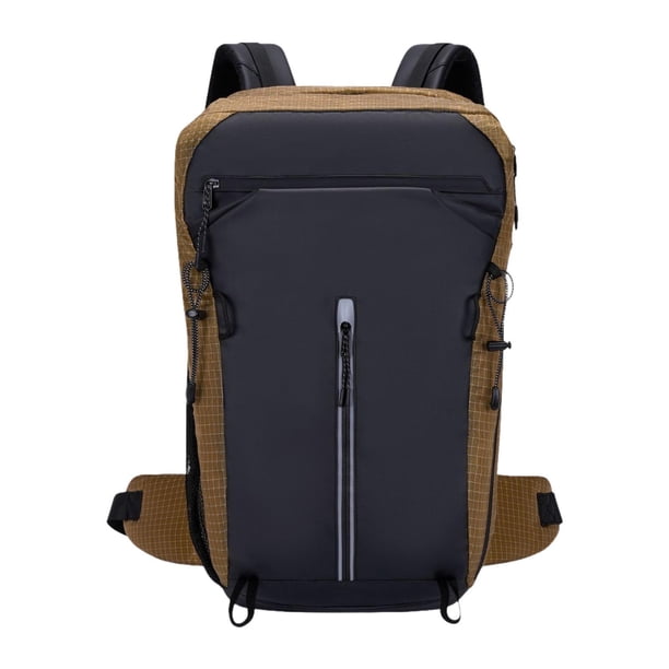 Mochila de senderismo Colamx Bolsa de viaje al aire libre Caqui Correa de hombro ajustable Mochila expandible