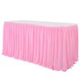 thumbnail image 2 of Pleated Table Skirt For Rectangle Table 9 Ft Ruffle Tutu Table Cloth For Wedding Baby Shower Birthday Party Banquet, 2 of 9