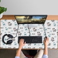 thumbnail image 4 of Long Mouse Pads for Desk,White Cow Milk Cloud Pattern Desk Mats on Top Of Desks, Desk Mouse Pad Extra Large with 3mm Non-Slip Base and Stitched Edge for Gaming,Office,Work,Home 47.3"x23.6", 4 of 6