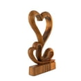 thumbnail image 2 of 12" Wooden Handmade Abstract Sculpture Statue Handcrafted "Hearts Blossom" Gift Decorative Home Decor Figurine Accent Decoration Artwork Hand Carved, 2 of 4