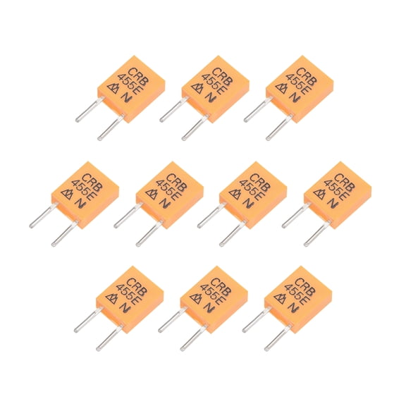 Ceramic Resonator Crystal Oscillator 455KHz 15pF 2 Pins DIP Orange 10 Pieces