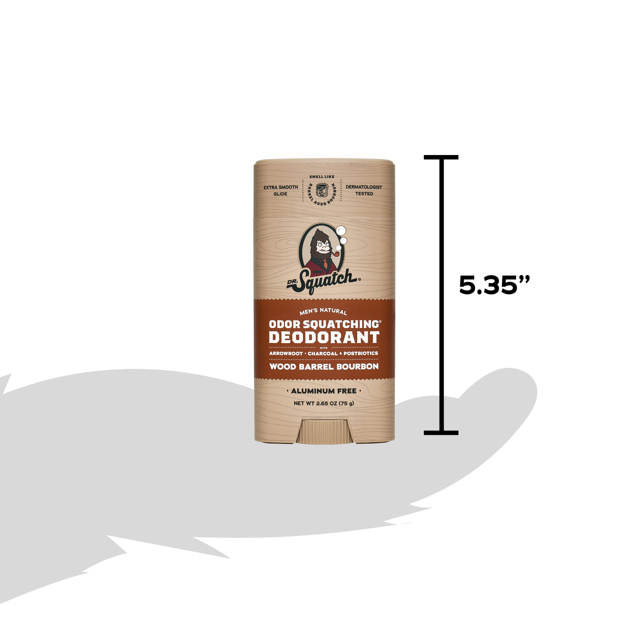 (2 pack) Dr. Squatch Mens Aluminum Free Deodorant, Natural Deodorant for Men, Wood Barrel Bourbon, 2.65 Oz
