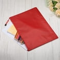 thumbnail image 6 of Uxcell B4 Document Pencil Pouch Waterproof Zipper File Bags, Red 2 Pack, 6 of 6