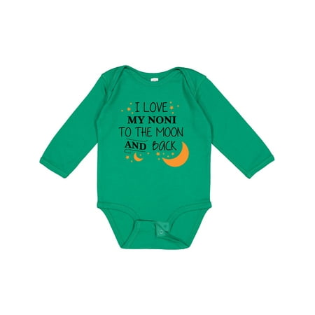 

Inktastic I Love My Noni to the Moon and Back Gift Baby Boy or Baby Girl Long Sleeve Bodysuit