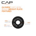 thumbnail image 3 of Placa de agarre olímpica CAP Barbell de 2 pulgadas, 2,5 libras, 3 of 8