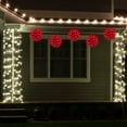 thumbnail image 2 of Northlight LED Lighted Starlight Sphere Hanging Outdoor Christmas Decoration- 6" - Red Lights, 2 of 6