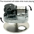 thumbnail image 2 of Pursuestar Rotating Wind Up Music Box Melody Amazing Grace, 18 Note Yunsheng Musical Mechanism Center Rotary Movement with Round Key for DIY Music Boxes, 2 of 6
